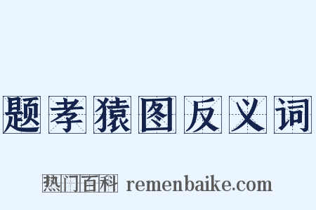 题孝猿图反义词是什么意思的图片